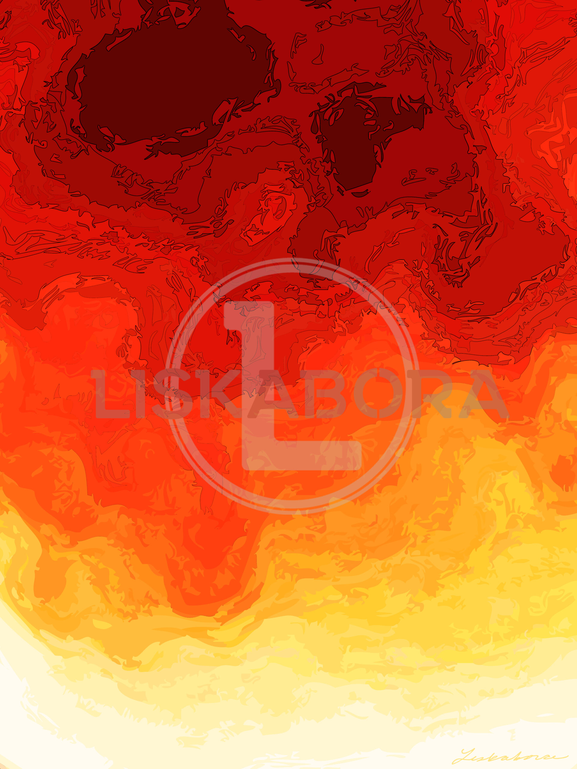 The Moon In Red Digital Media Art