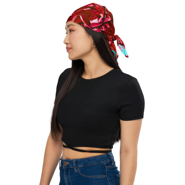 Magenta Flowers Bandana - Image 6