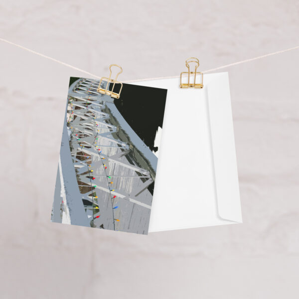 Coastal Bridge Christmas Card - Blank Inside - Image 2