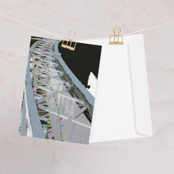 Coastal Bridge Christmas Card - Blank Inside - Image 3