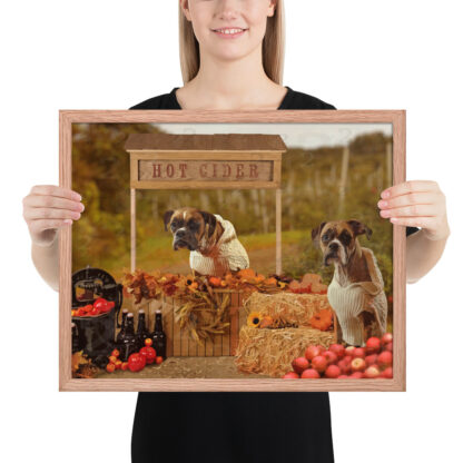 Hot Cider Stand With Boxer Dogs