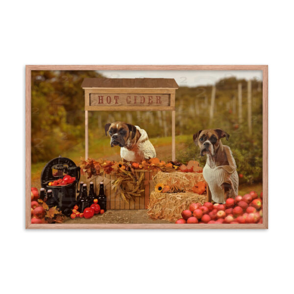 Hot Cider Stand With Boxer Dogs