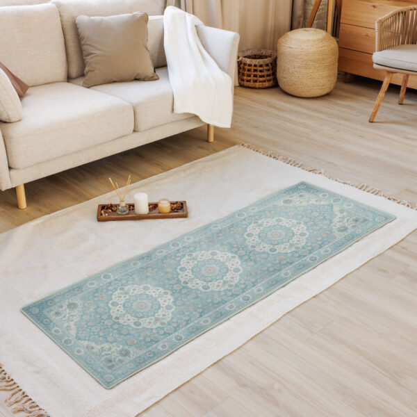 Persian Rug Print Yoga Mat - Aqua Beach Style